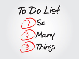 Hand writing So Many Things in To Do List, vector concept